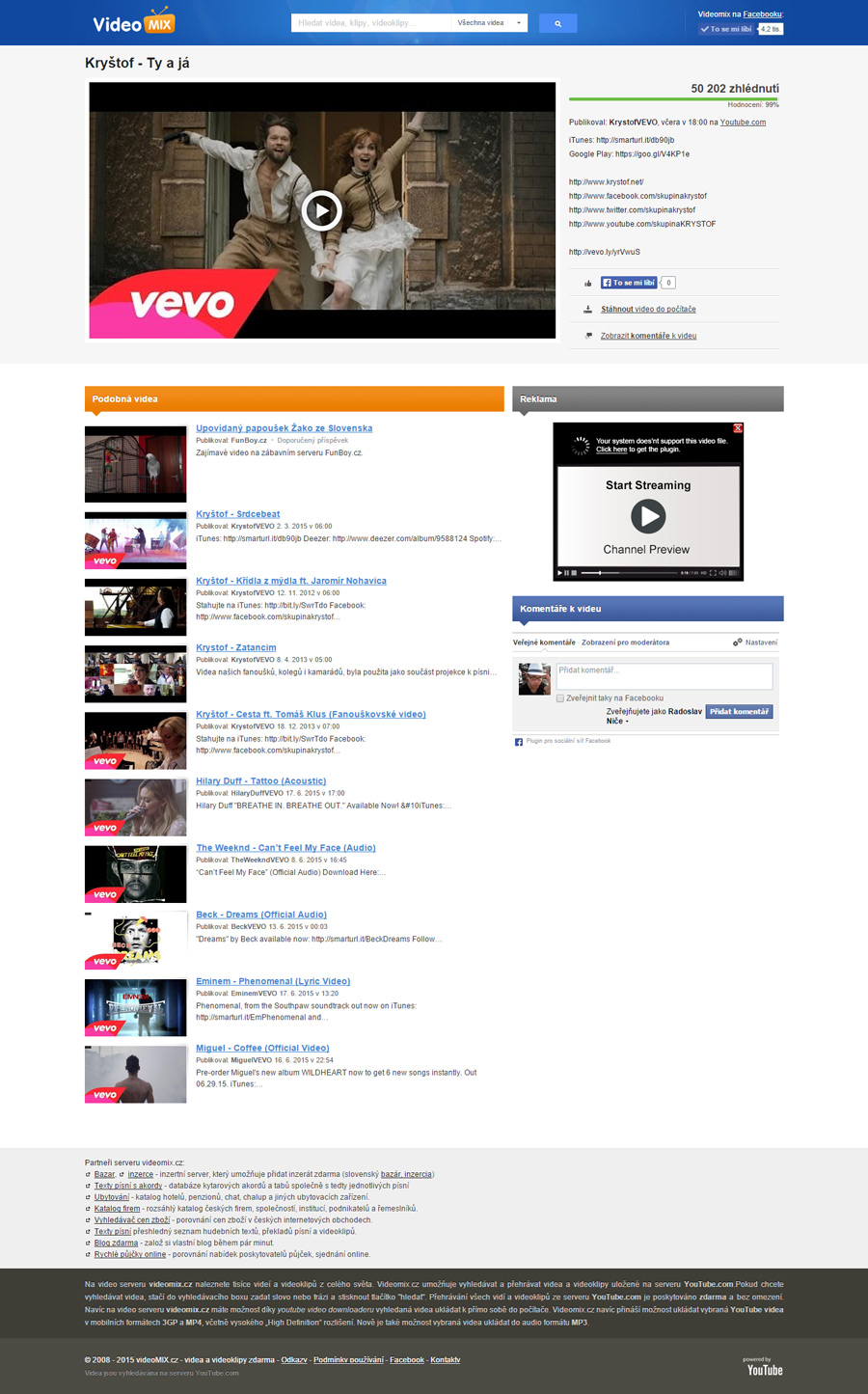 VideoMix.cz, náhled 2